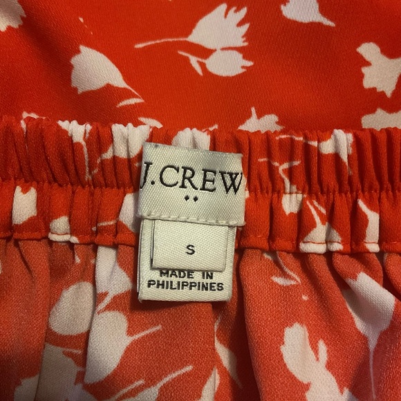 J. Crew Bright red and white floral print Skirt - Picture 3 of 6